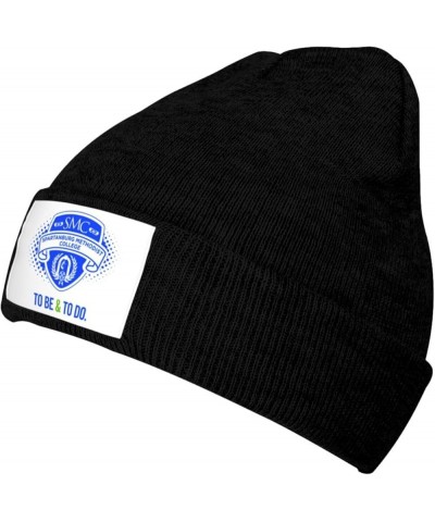 Spartanburg A Methodist College Logo Stretch Knit Hat for Men Women Winter Warm Cap Black $7.63 Skullies & Beanies