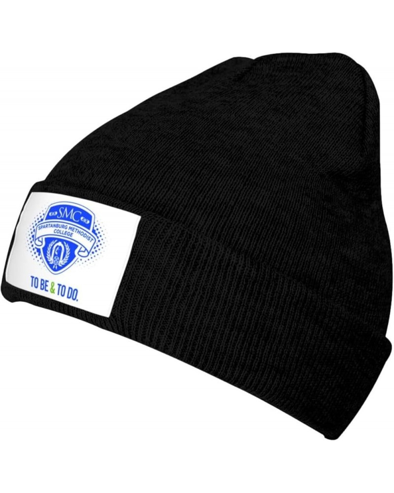 Spartanburg A Methodist College Logo Stretch Knit Hat for Men Women Winter Warm Cap Black $7.63 Skullies & Beanies