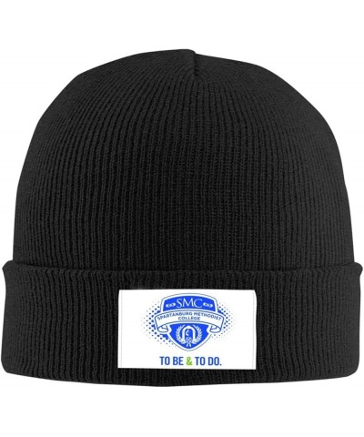 Spartanburg A Methodist College Logo Stretch Knit Hat for Men Women Winter Warm Cap Black $7.63 Skullies & Beanies