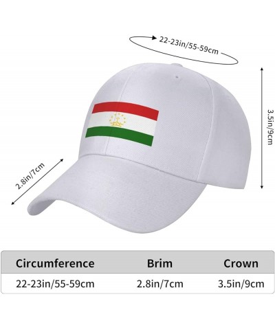 Adjustable Flag of Tajikistan Baseball Caps for Men Women Hat Truck Driver Hats Funny Baseball Cap White $10.26 Baseball Caps