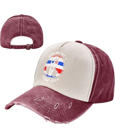 Miss Me Yet Trump 2024 Funny Dad Hats 100% Cotton Washed Denim Baseball Cap for Men & Women Adjustable,Dark Red Dark Red $11....