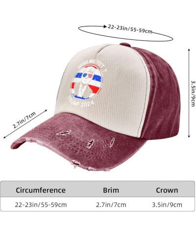 Miss Me Yet Trump 2024 Funny Dad Hats 100% Cotton Washed Denim Baseball Cap for Men & Women Adjustable,Dark Red Dark Red $11....