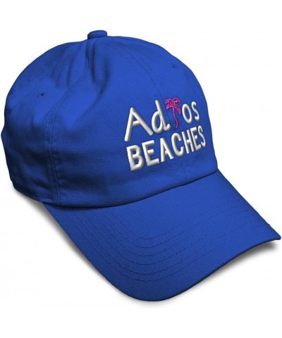 Soft Baseball Cap Adios Beaches Cotton Dad Hats for Men & Women Royal Blue $17.69 Baseball Caps