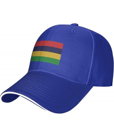 Flag of Mauritius Baseball Cap for Men Women Adjustabl Unisex Golf Dad Hat Blue $9.33 Baseball Caps