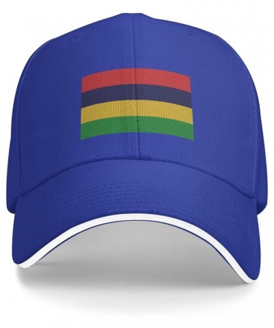 Flag of Mauritius Baseball Cap for Men Women Adjustabl Unisex Golf Dad Hat Blue $9.33 Baseball Caps