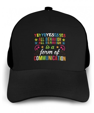 Yes All Behavior is A Form of Communication Baseball Cap for Men Women Baseball Hat Outdoor Casual Breathable Caps Adjustable...