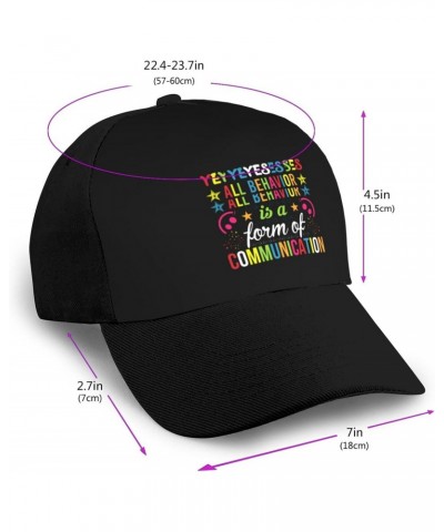 Yes All Behavior is A Form of Communication Baseball Cap for Men Women Baseball Hat Outdoor Casual Breathable Caps Adjustable...