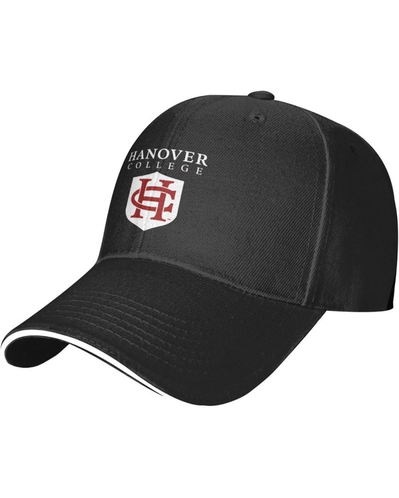 Hanover College Logo Sandwich Cap Unisex Classic Baseball Capunisex Adjustable Casquette Dad Hat Black $11.17 Baseball Caps