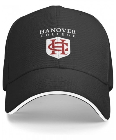 Hanover College Logo Sandwich Cap Unisex Classic Baseball Capunisex Adjustable Casquette Dad Hat Black $11.17 Baseball Caps