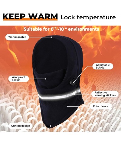 Ski Mask Balaclava Face Mask for Winter Fleece Face Cover Headwear for Men Women Black $15.05 Balaclavas