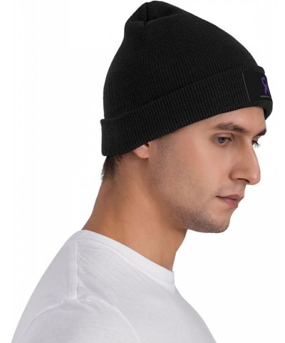 Stomach Cancer Awareness Beanie Hats Warm Chunky Cable Knit Hat Slouchy Skull Cap for Women Men Black $12.06 Skullies & Beanies