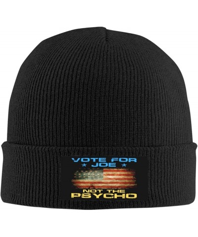 Vote for Joe Not The Psycho Anti Trump Biden 2024 Beanie Hat for Men Women Warm Winter Cap Funny Fashion Knit Hat Black $9.67...