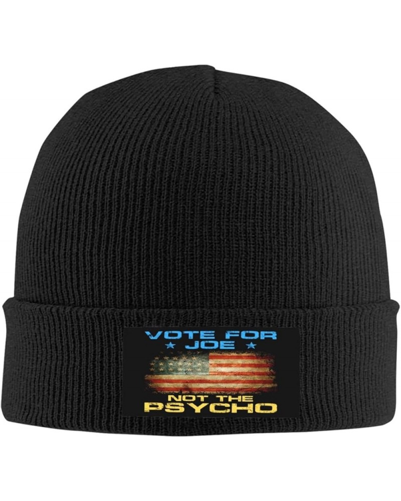 Vote for Joe Not The Psycho Anti Trump Biden 2024 Beanie Hat for Men Women Warm Winter Cap Funny Fashion Knit Hat Black $9.67...