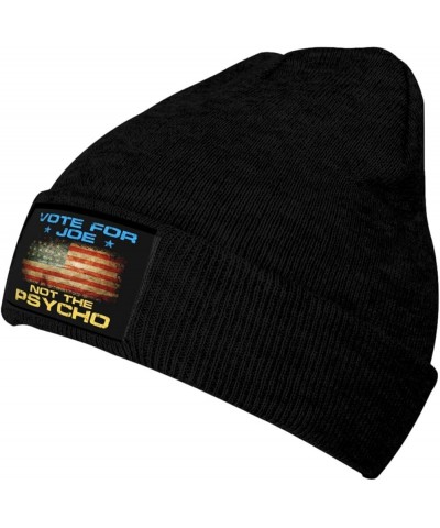 Vote for Joe Not The Psycho Anti Trump Biden 2024 Beanie Hat for Men Women Warm Winter Cap Funny Fashion Knit Hat Black $9.67...