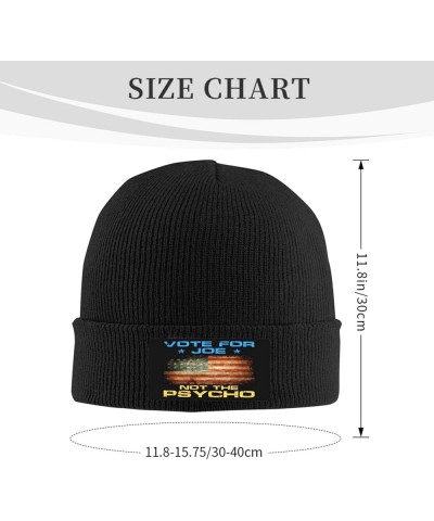 Vote for Joe Not The Psycho Anti Trump Biden 2024 Beanie Hat for Men Women Warm Winter Cap Funny Fashion Knit Hat Black $9.67...