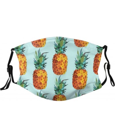 Washable Pineapple Face Mask Breathable and Reusable Balaclava for Adults Black $10.29 Balaclavas