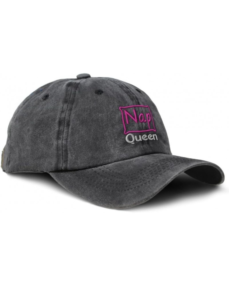 Soft Washed Baseball Cap Nap Queen Cotton Dad Hats for Men & Women Black $16.81 Baseball Caps