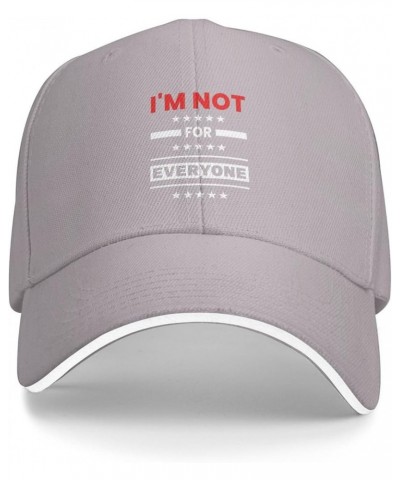 I'm Not for Everyone Baseball Cap Black Dad Hat Adjustable Cap Classic Trucker Hat Gray $11.32 Baseball Caps