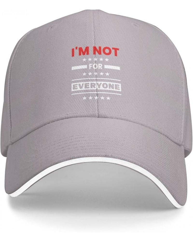 I'm Not for Everyone Baseball Cap Black Dad Hat Adjustable Cap Classic Trucker Hat Gray $11.32 Baseball Caps