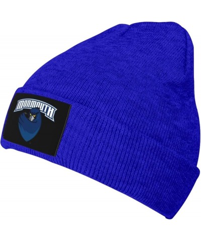 Monmouth University Hawks Stretch Beanie Knit Hat for Men Women Winter Fall Spring Warm Cap Blue $14.15 Skullies & Beanies