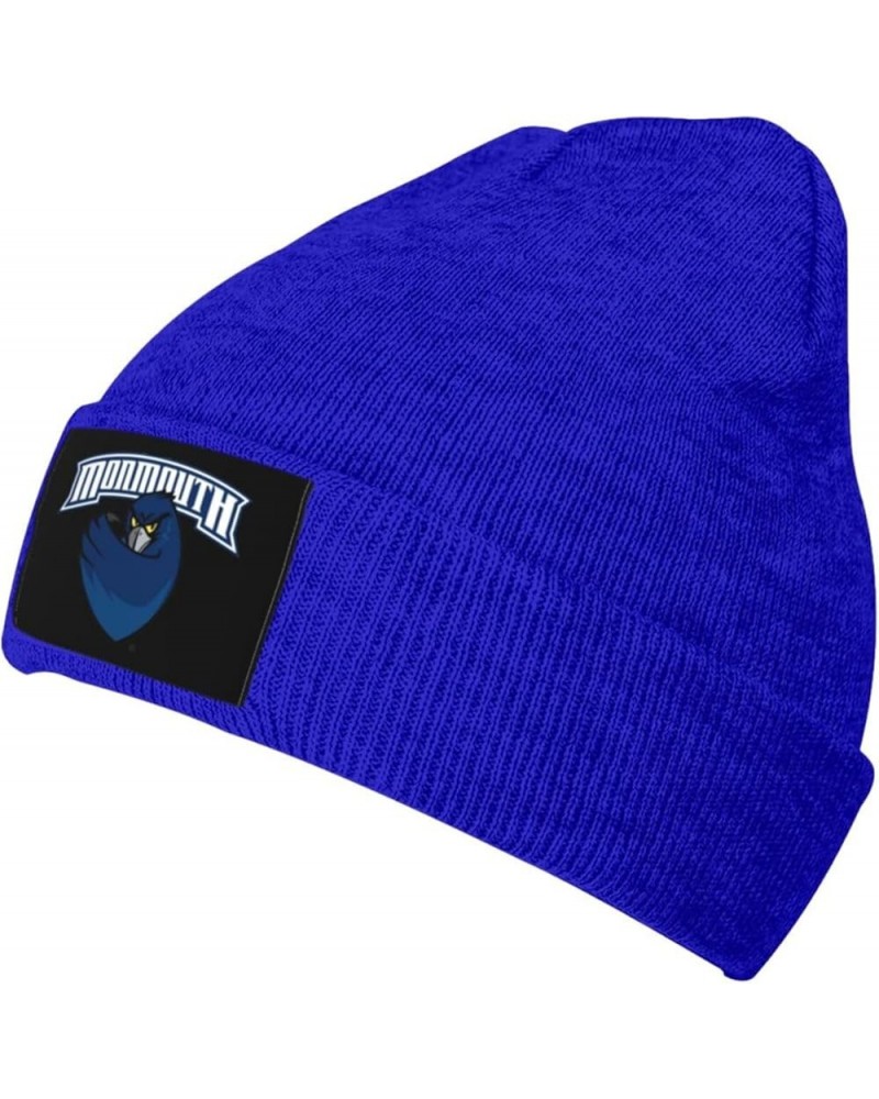 Monmouth University Hawks Stretch Beanie Knit Hat for Men Women Winter Fall Spring Warm Cap Blue $14.15 Skullies & Beanies