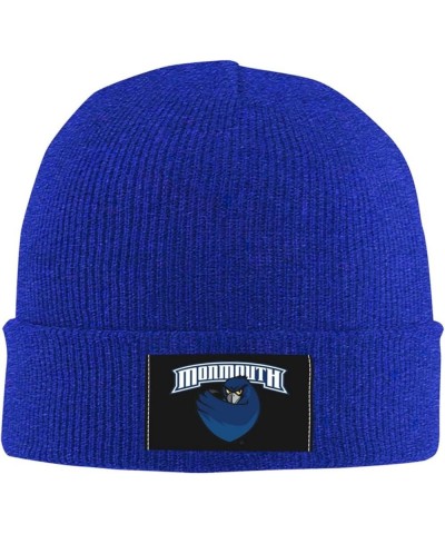 Monmouth University Hawks Stretch Beanie Knit Hat for Men Women Winter Fall Spring Warm Cap Blue $14.15 Skullies & Beanies