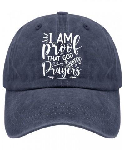 I Am Proof That God is Always As Good As Jesus is with A Arrow Caps Funny Golf Hats Cyan Blue Womens Golf Hat Gifts Navy Blue...