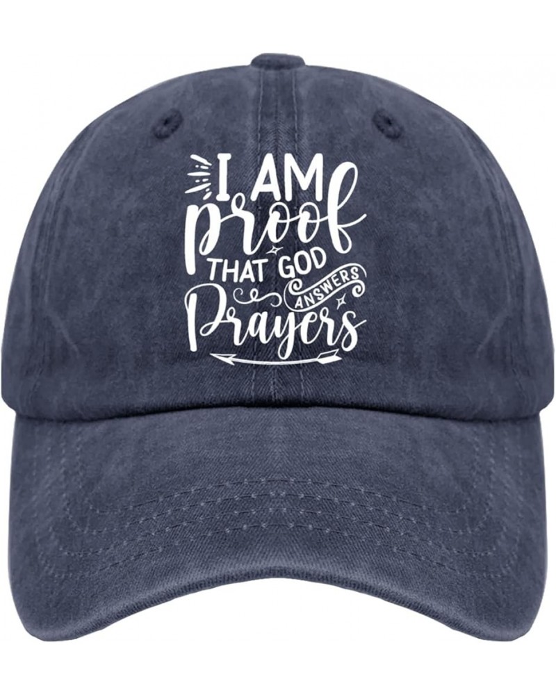 I Am Proof That God is Always As Good As Jesus is with A Arrow Caps Funny Golf Hats Cyan Blue Womens Golf Hat Gifts Navy Blue...