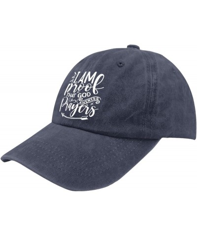 I Am Proof That God is Always As Good As Jesus is with A Arrow Caps Funny Golf Hats Cyan Blue Womens Golf Hat Gifts Navy Blue...