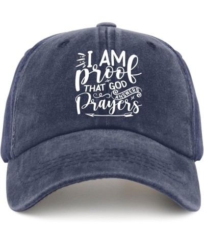 I Am Proof That God is Always As Good As Jesus is with A Arrow Caps Funny Golf Hats Cyan Blue Womens Golf Hat Gifts Navy Blue...