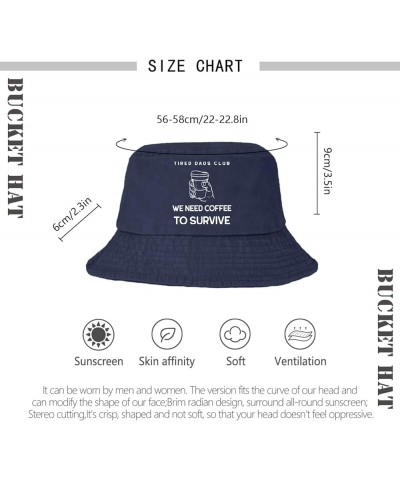 Tired Dads Club Bucket Hats Bucket Hat Trendy Hat for Camping Accessories for Travel Must Haves Navy $9.24 Bucket Hats