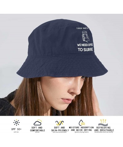 Tired Dads Club Bucket Hats Bucket Hat Trendy Hat for Camping Accessories for Travel Must Haves Navy $9.24 Bucket Hats