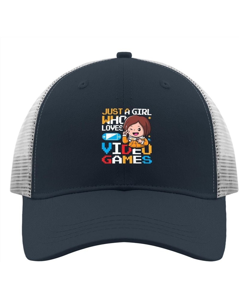 Just a Girl who Loves Video Games Sun hat 80s hat Apricot Marine Blue $8.40 Sun Hats