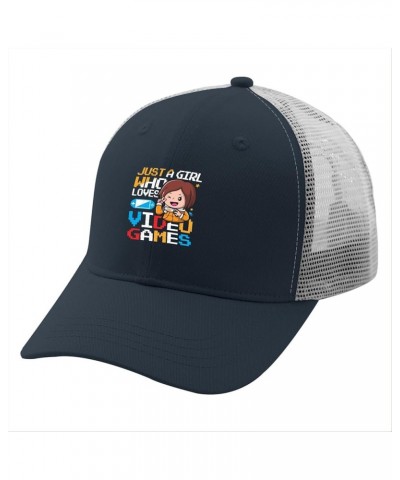 Just a Girl who Loves Video Games Sun hat 80s hat Apricot Marine Blue $8.40 Sun Hats