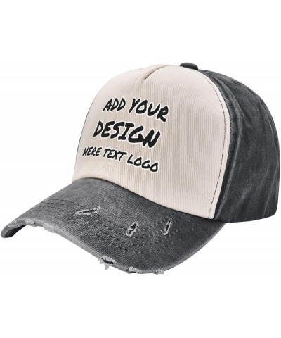 Custom Hats for Man & Women with Photo Design Your Own Custom Hats Baseball Cap Custom Hats Customized Gifts Washed Baseball ...