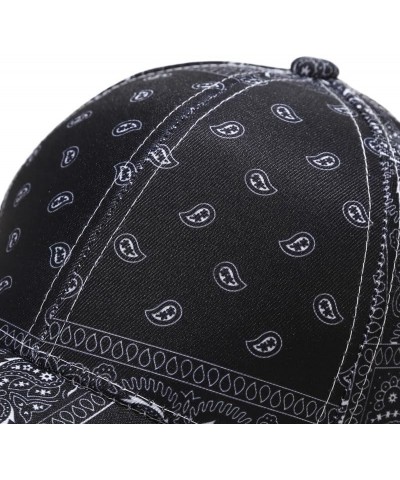 Bandana Baseball Cap for Men Women Adjustable Summer Fashion Hip Hop Paisley Bandanas Sun Hat Outdoor Beach Caps White Baseba...