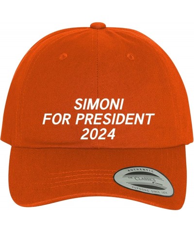 Simoni for President 2024 - Comfortable Dad Hat Baseball Cap Orange $14.67 Baseball Caps