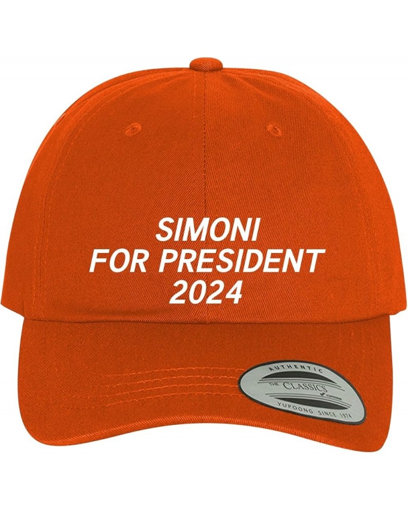 Simoni for President 2024 - Comfortable Dad Hat Baseball Cap Orange $14.67 Baseball Caps