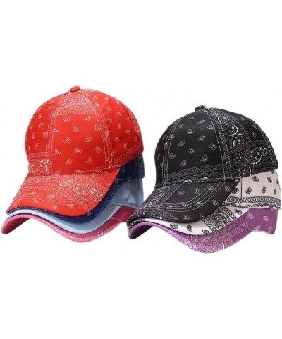 Bandana Baseball Cap for Men Women Adjustable Summer Fashion Hip Hop Paisley Bandanas Sun Hat Outdoor Beach Caps White Baseba...