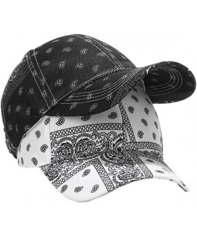 Bandana Baseball Cap for Men Women Adjustable Summer Fashion Hip Hop Paisley Bandanas Sun Hat Outdoor Beach Caps White Baseba...