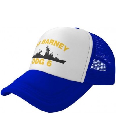 USS Barney DDG 6 Flag-Trucker Hats Denim Hats Cowboy Knit hat Baseball Caps Fisherman's hat Blue $17.72 Baseball Caps