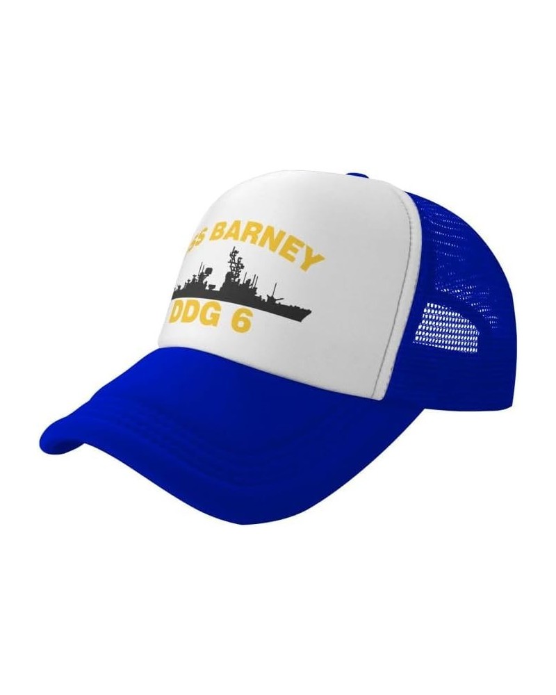 USS Barney DDG 6 Flag-Trucker Hats Denim Hats Cowboy Knit hat Baseball Caps Fisherman's hat Blue $17.72 Baseball Caps