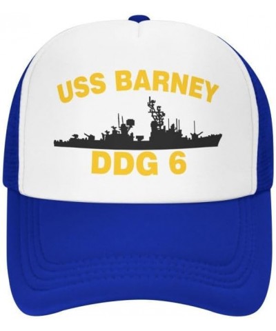 USS Barney DDG 6 Flag-Trucker Hats Denim Hats Cowboy Knit hat Baseball Caps Fisherman's hat Blue $17.72 Baseball Caps