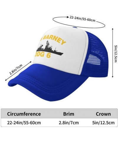 USS Barney DDG 6 Flag-Trucker Hats Denim Hats Cowboy Knit hat Baseball Caps Fisherman's hat Blue $17.72 Baseball Caps