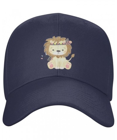 Cute Tribal Lion Baseball Caps for Men Women Hat Adjustable Cap Trucker Hats Dad Cap Navy Blue $8.98 Baseball Caps