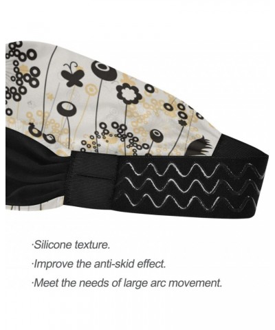 Black Dandelion Headband for Women, Elastic Headwraps Hair Band Sweatband $9.51 Headbands