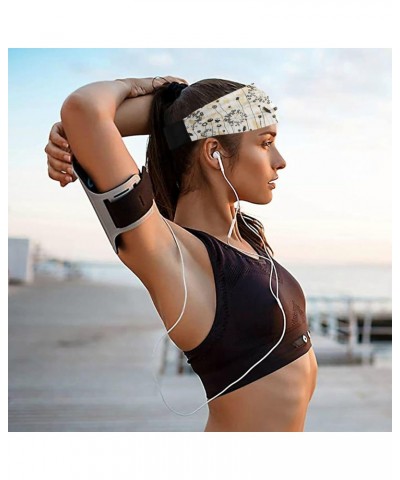 Black Dandelion Headband for Women, Elastic Headwraps Hair Band Sweatband $9.51 Headbands