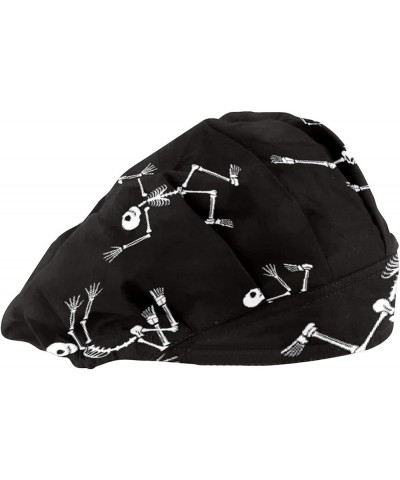 Adjustable Working Caps, Elastic Bandage Tie Back Hats, Cover Hair Bouffant Hats with Sweatband 61 Skeleton $9.99 Balaclavas