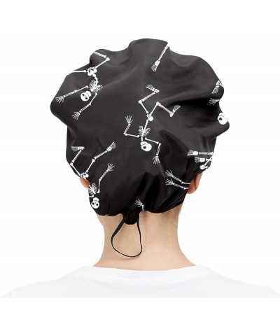 Adjustable Working Caps, Elastic Bandage Tie Back Hats, Cover Hair Bouffant Hats with Sweatband 61 Skeleton $9.99 Balaclavas