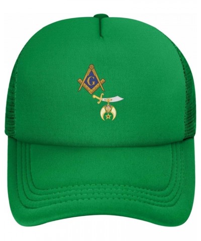 Mason Shriner Split Masonic Shrine Noble Gift Trucker Hat Women Mesh Baseball Cap Sun Hat Men Dad Hat Black Green $10.70 Base...